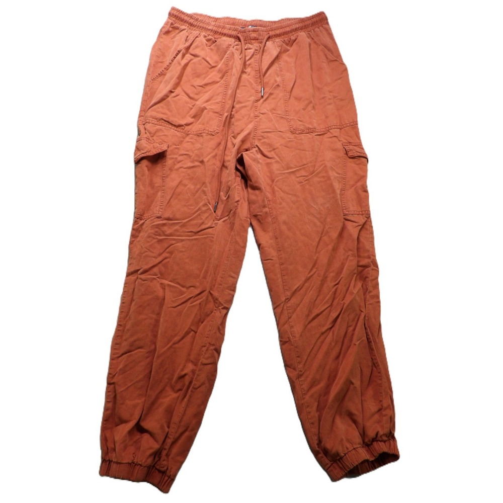 7 For All Mankind Relaxed Cargo Jogger Pants Cotton Lyocell Women S Rust Orange